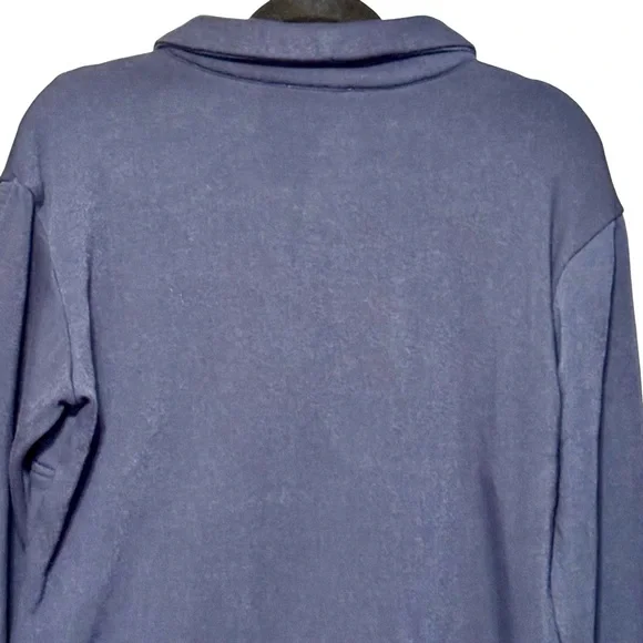 Evereve Chelsea Half Zip Long Sleeve Navy Blue Rainbow Zip Sweatshirt Small - Picture 10 of 14